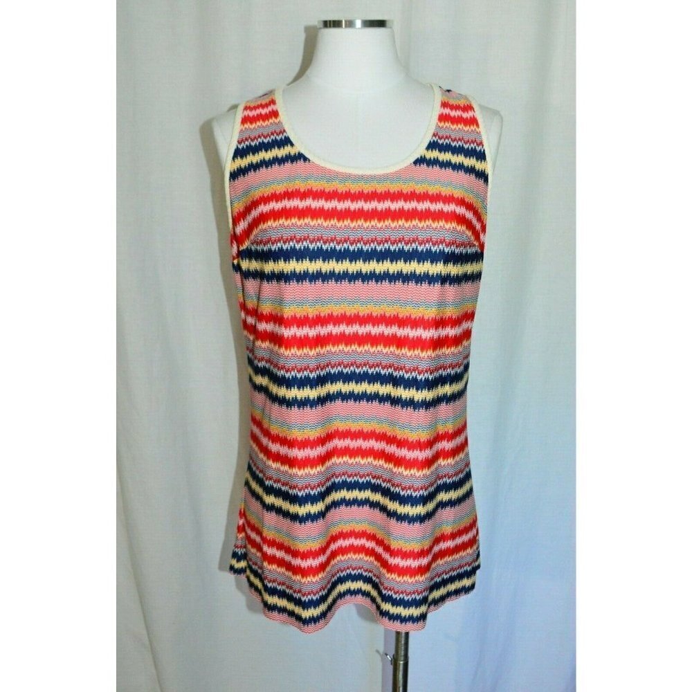 Patriotic Vintage Red White Blue Yellow Striped